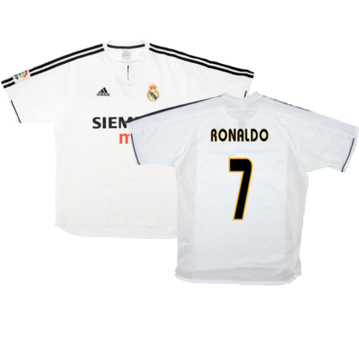 Real Madrid 2003-04 Home Shirt (M) (Good) (Ronaldo 7)