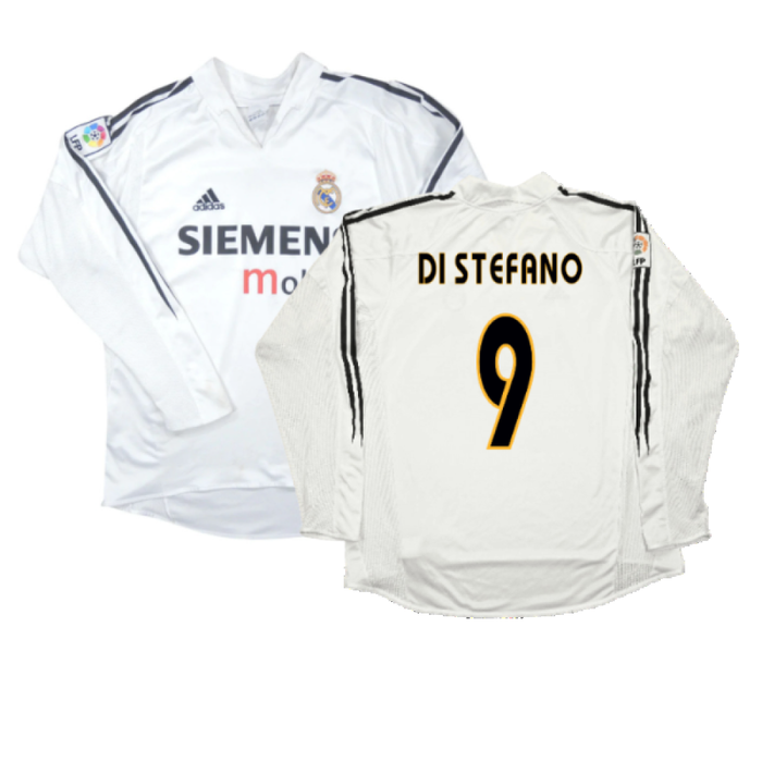 Real Madrid 2004-05 Long Sleeve Home Shirt (M) (Excellent) (DI STEFANO 9)