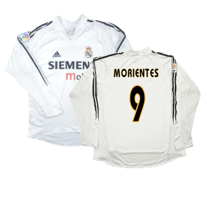 Real Madrid 2004-05 Long Sleeve Home Shirt (M) (Excellent) (MORIENTES 9)