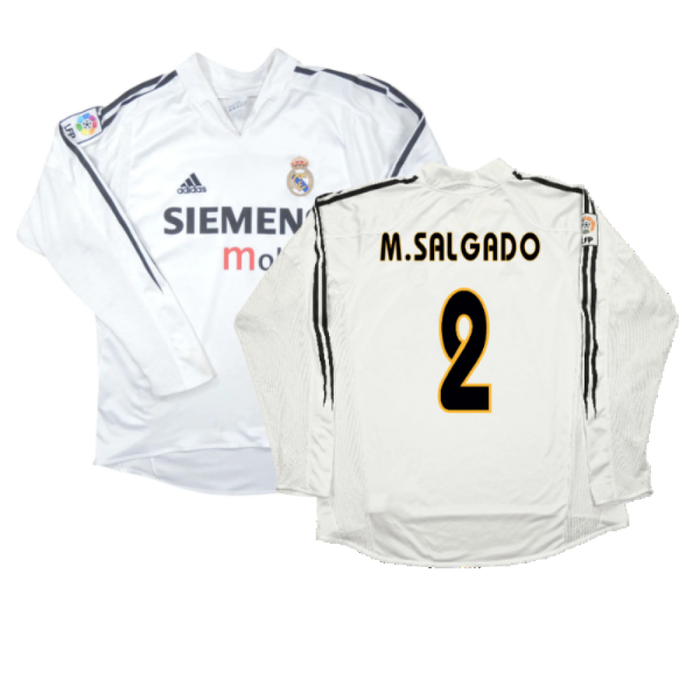 Real Madrid 2004-05 Long Sleeve Home Shirt (M) (Excellent) (M.Salgado 2)