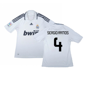 Real Madrid 2008-09 Home Shirt (L) (Very Good) (Sergio Ramos 4)_0