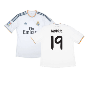 Real Madrid 2013-14 Home (M) (Very Good) (Modric 19)_0