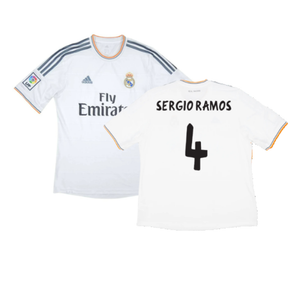 Real Madrid 2013-14 Home (M) (Very Good) (SERGIO RAMOS 4)_0