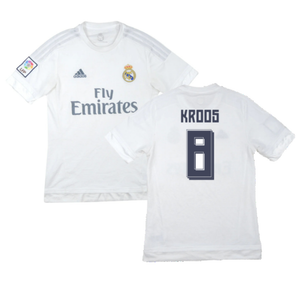 Real Madrid 2015-16 Home Shirt (M) (Kroos 8) (Good)_0