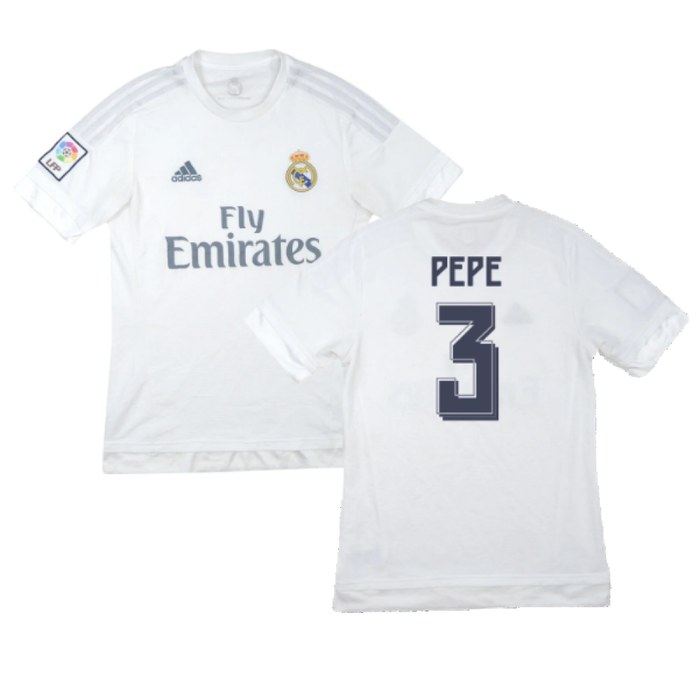 Real Madrid 2015-16 Home Shirt (M) (Pepe 3) (Excellent)