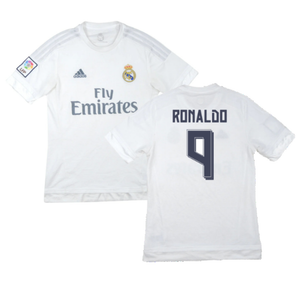 Real Madrid 2015-16 Home Shirt (M) (Ronaldo 9) (Good)_0