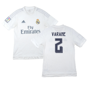 Real Madrid 2015-16 Home Shirt (M) (Varane 2) (Good)_0