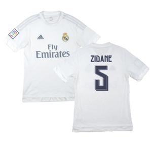 Real Madrid 2015-16 Home Shirt (M) (Zidane 5) (Good)_0