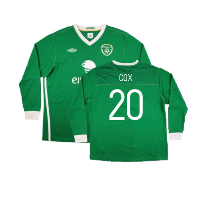 Republic of Ireland 2011-12 Long Sleeve Home Shirt (2XL) (Excellent) (Cox 20)