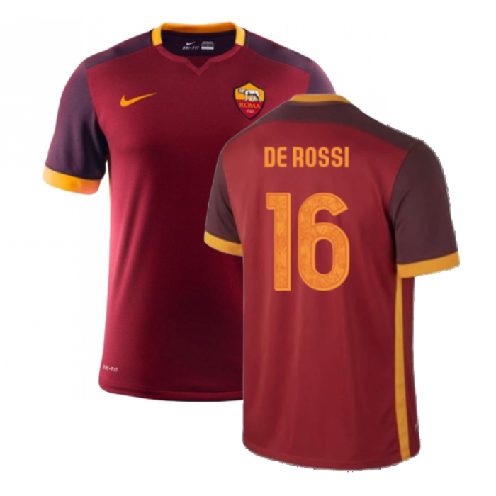 Roma 2015-16 Home Shirt (S) (Very Good) (De Rossi 16)