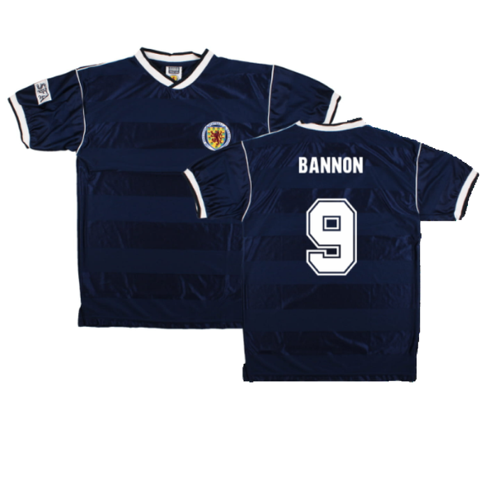 Scotland 1986-88 Score Draw Retro Home Shirt (M) (Bannon 9) (Excellent)