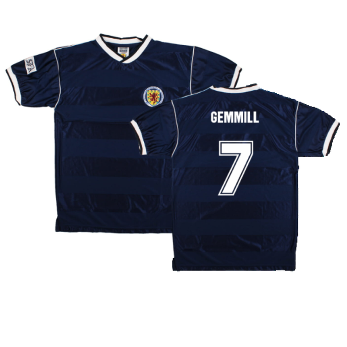 Scotland 1986-88 Score Draw Retro Home Shirt (M) (GEMMILL 7) (Excellent)