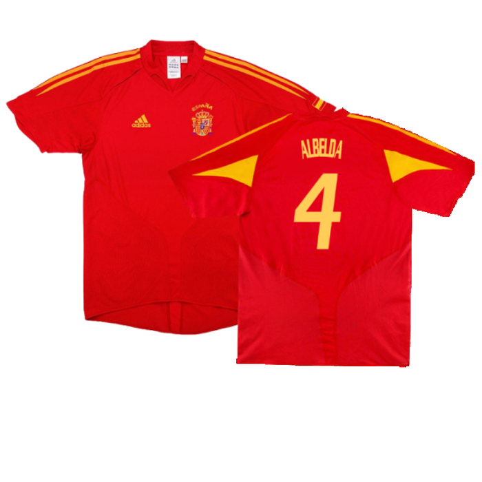 Spain 2004-06 Home Shirt (S) (Excellent) (Albelda 4)