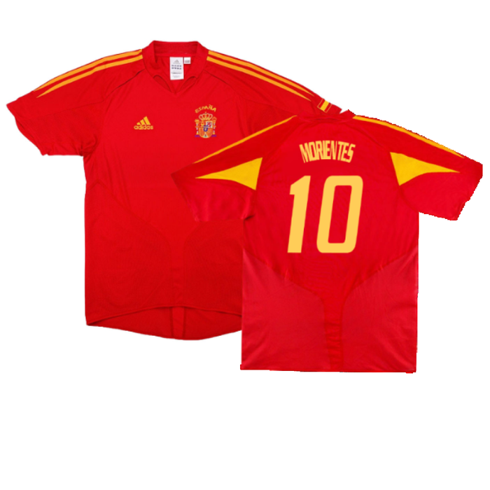 Spain 2004-2006 Home Shirt (L) (Fair) (Morientes 10)