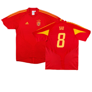 Spain 2004-2006 Home Shirt (L) (Very Good) (Xavi 8)_0