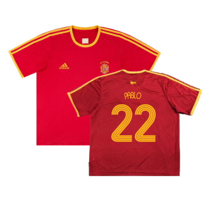 Spain 2006-07 Basic Home Shirt (S) (Excellent) (Pablo 22)