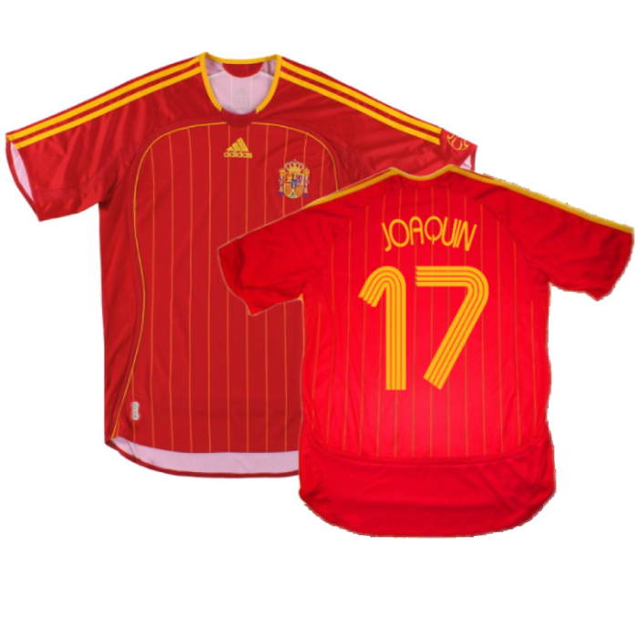 Spain 2006-08 Home Shirt (M) (Mint) (Joaquin 17)