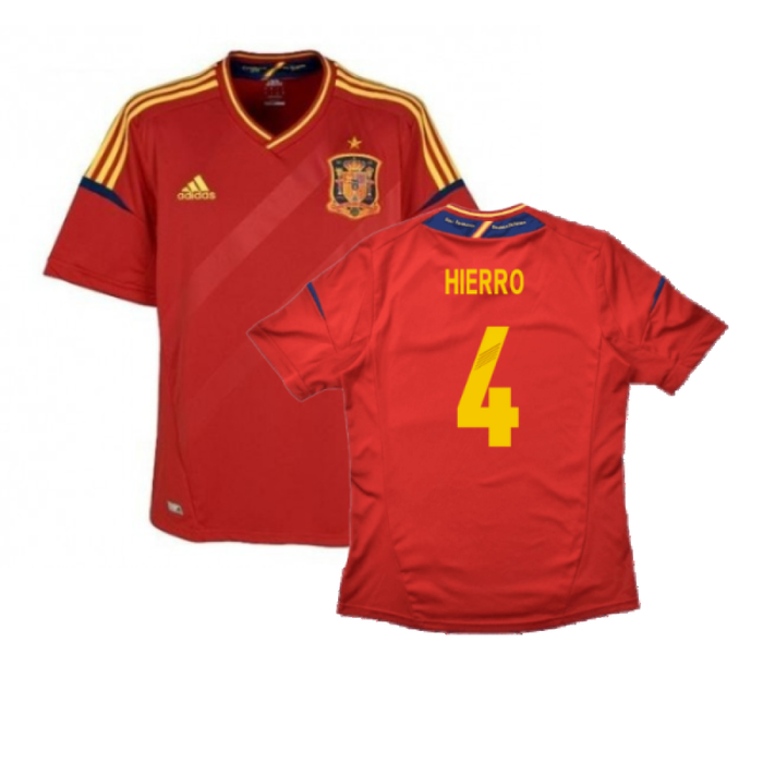 Spain 2012-13 Home Shirt (S) (Good) (Hierro 4)