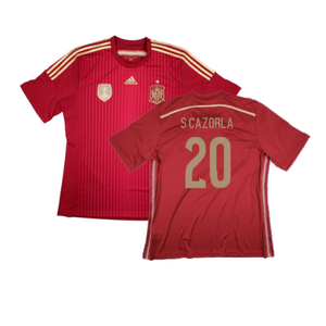 Spain 2014-2015 Home Shirt (World Cup Badge) (XL) (Excellent) (S Cazorla 20)_0