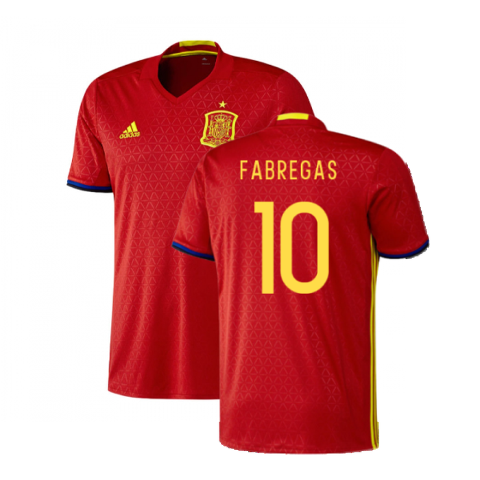 Spain 2016-17 Home Shirt (Excellent) (Fabregas 10)