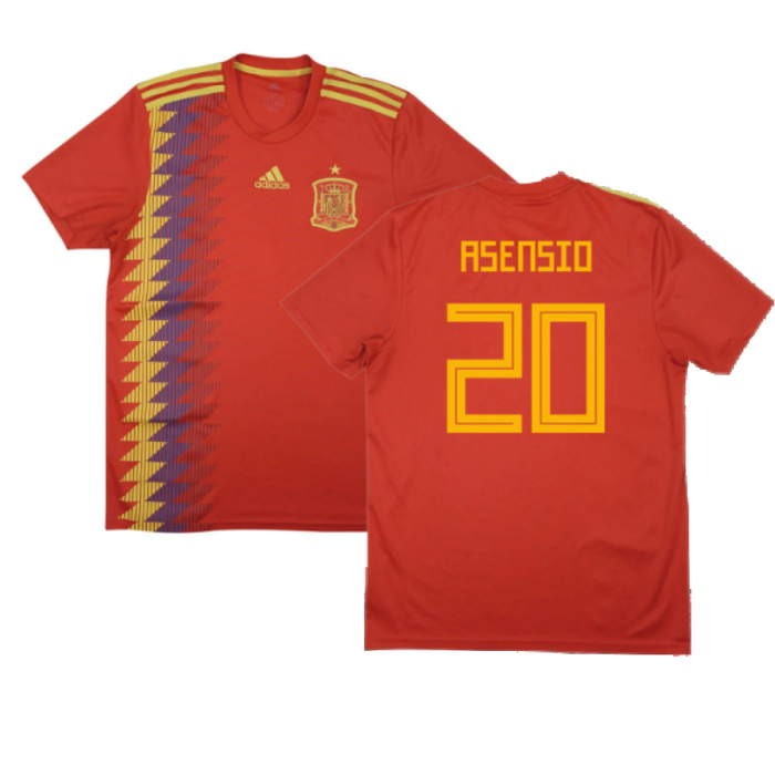 Spain 2018-20 Home Shirt (2XL) (Asensio 20) (Good)