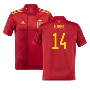 Spain 2020-21 Home Shirt (S) (Good) (ALONSO 14)_0