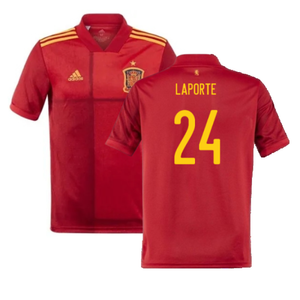 Spain 2020-21 Home Shirt (S) (Good) (LAPORTE 24)_0