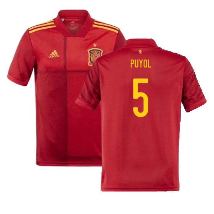 Spain 2020-21 Home Shirt (S) (Good) (PUYOL 5)