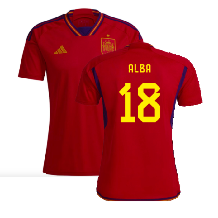 Spain 2022-23 Home Shirt (Womens XL-) (Alba 18) (Mint)