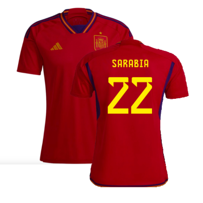 Spain 2022-23 Home Shirt (Womens XL-) (Sarabia 22) (Mint)