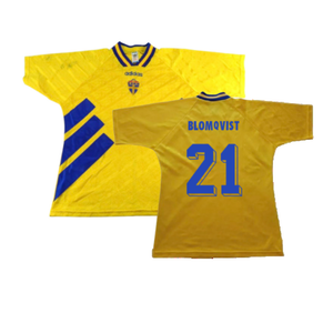 Sweden 1994-96 Home Shirt (Excellent) (Blomqvist 21)_0