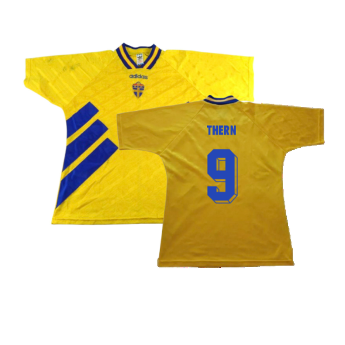 Sweden 1994-96 Home Shirt (Excellent) (Thern 9)