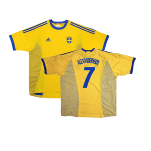 Sweden 2002-03 Home Shirt (XXL) (Excellent) (Alexandersson 7)_0