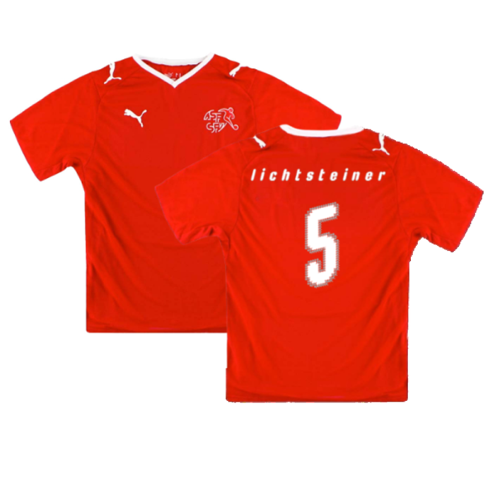 Switzerland 2008-09 Home Shirt (S) (Good) (Lichtsteiner 5)