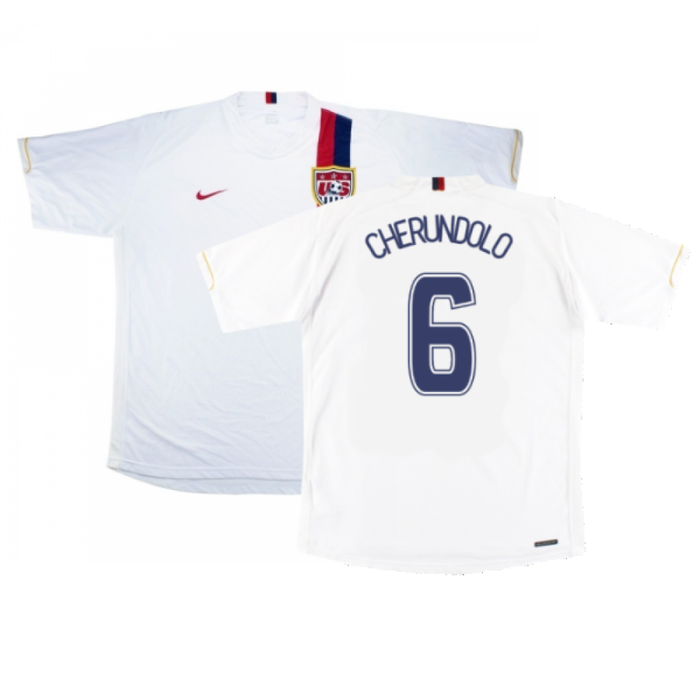 USA 2006-08 Home Shirt (L) (Very Good) (Cherundolo 6)