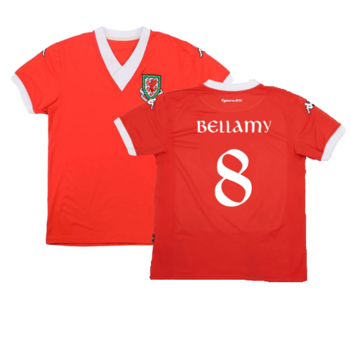 Wales 2006-2007 Home Shirt (S) (Excellent) (Bellamy 8)