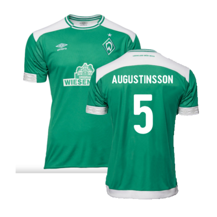 Werder Bremen 2018-19 Home Shirt (M) (Mint) (Augustinsson 5)