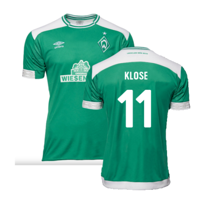 Werder Bremen 2018-19 Home Shirt (M) (Mint) (Klose 11)