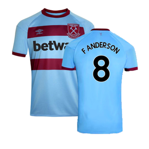 West Ham United 2020-21 Away Shirt (M) (Excellent) (F ANDERSON 8)_0