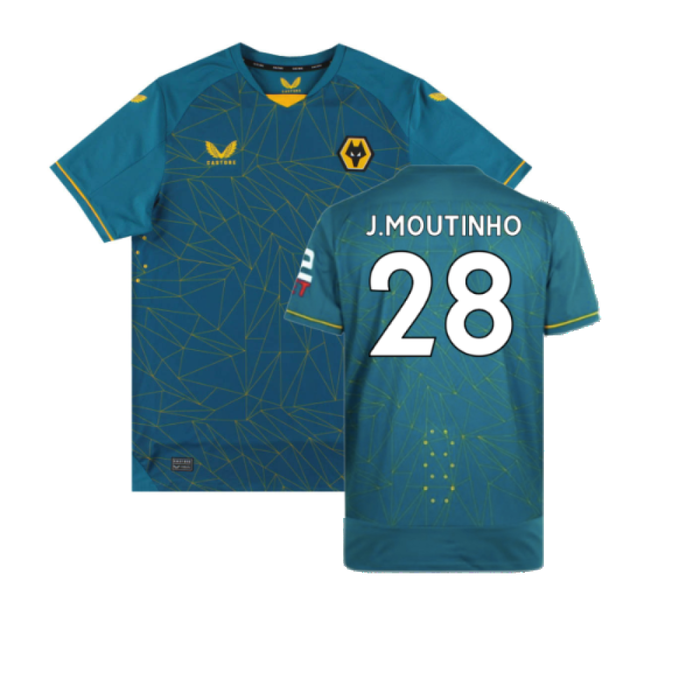 Wolves 2022-23 Pro Away Shirt (Sponsorless) (XXL) (Mint) (J.MOUTINHO 28)