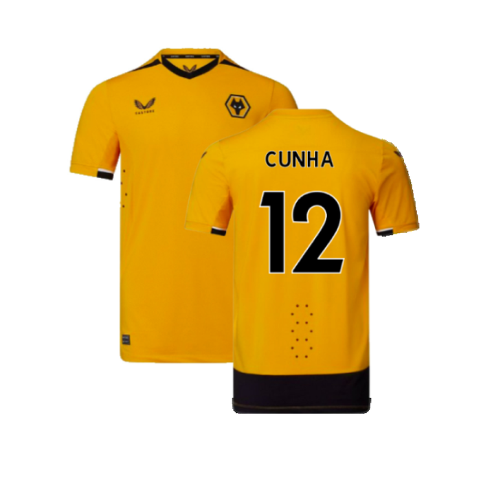 Wolves 2022-23 Pro Home Shirt (Sponsorless) (XXL) (Fair) (Cunha 12)