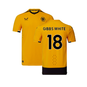 Wolves 2022-23 Pro Home Shirt (Sponsorless) (XXL) (Fair) (GIBBS WHITE 18)_0