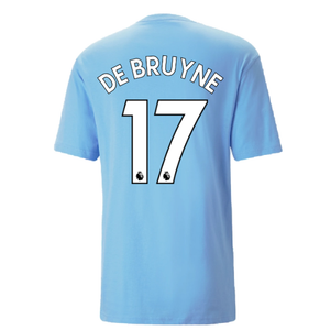 2022-2023 Man City FtblCulture Tee (Blue) (DE BRUYNE 17)_2