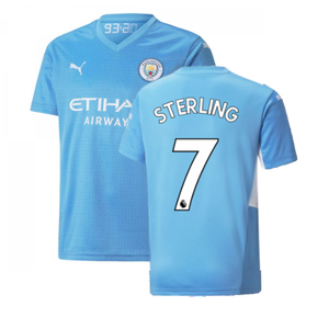 2021-2022 Man City Home Shirt (Kids) (STERLING 7)_0