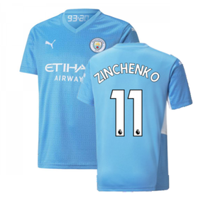 2021-2022 Man City Home Shirt (Kids) (ZINCHENKO 11)_0