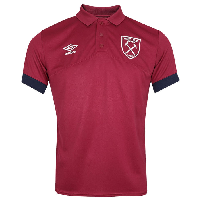 2022-2023 West Ham Poly Polo (U) - Red Plum