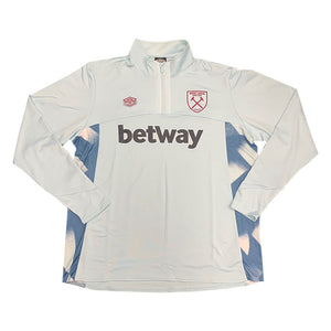 2022-2023 West Ham Quarter Zip Top (S) - Blue Glow_0