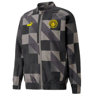 2022-2023 Man City Prematch Jacket (Steel Gray) - Kids_0