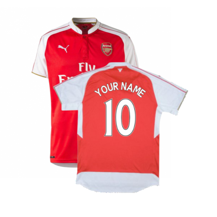 Arsenal 2015-16 Home Shirt (L) (Your Name 10) (Excellent)